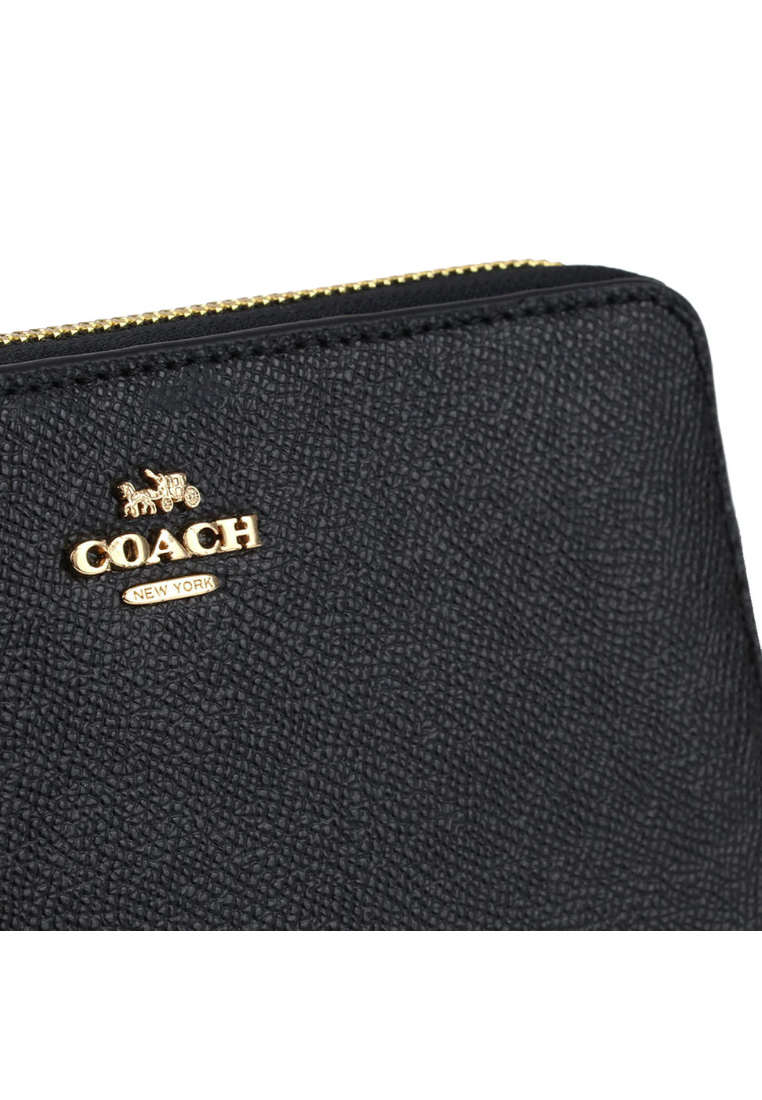 Coach Zip Around C3441 Long Wallet In Black