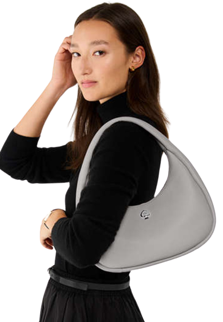 Kate Spade Kayla Large Crescent Shoulder Bag In Mountain Grey KK054