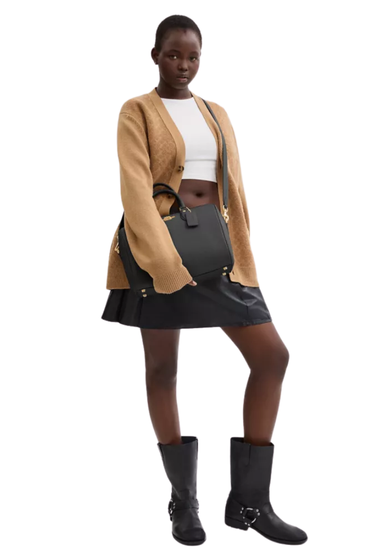 Coach Rowan Large Satchel Bag In Black CV960