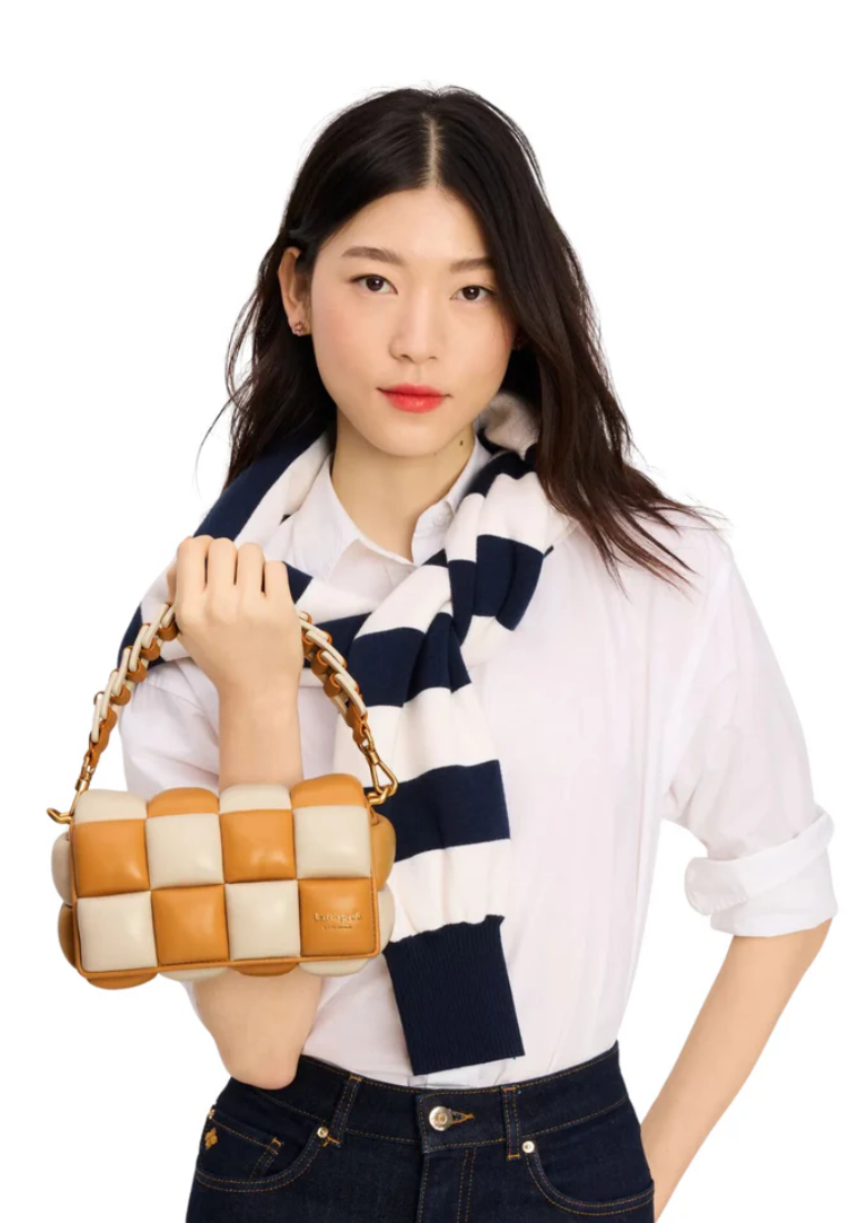 Kate Spade Boxxy Colorblocked Crossbody Bag East West In Bare Multi KF808