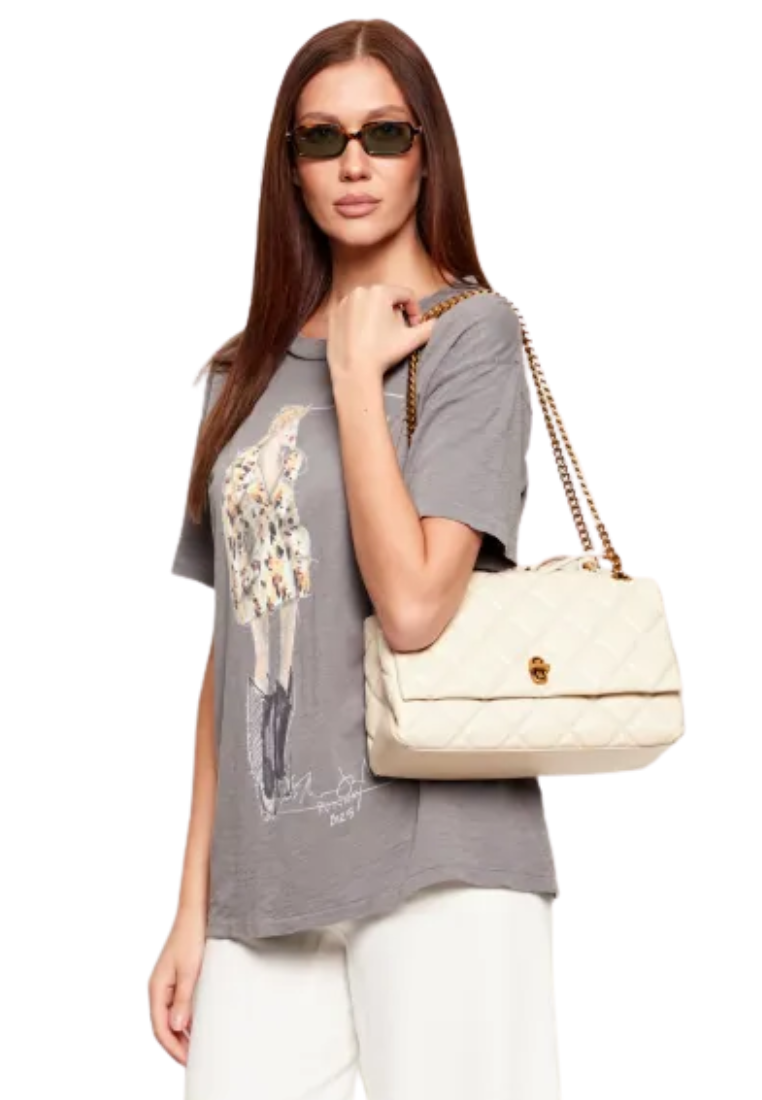 Marc Jacobs The Quilted Dual Convertible Shoulder Bag In Cloud White 2S5HCR007H02