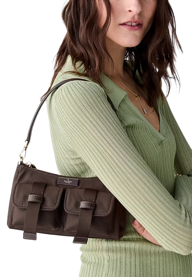 Kate Spade Carter Ksnyl Crossbody Bag In Hot Fudge KN673