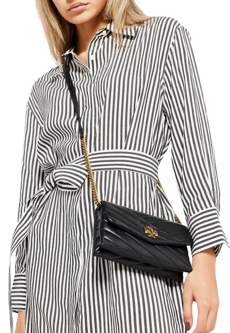 Tory Burch Kira Chevron Chain Crossbody Bag In Black 90343