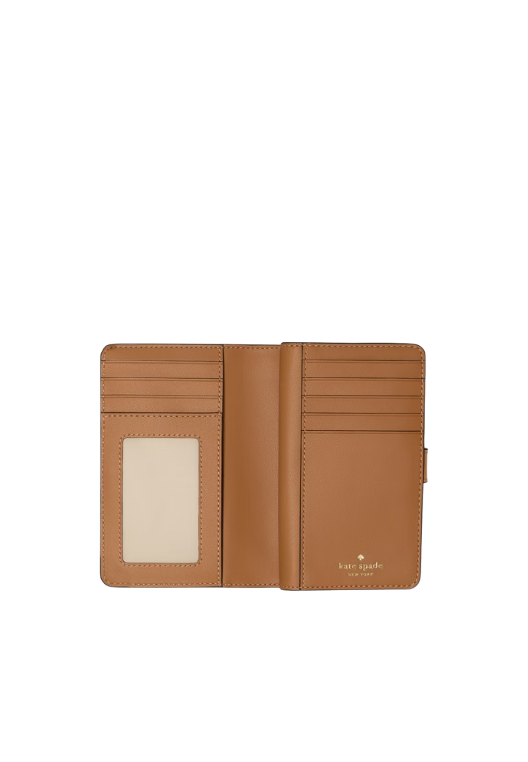 Kate Spade Medium Patent Bifold Wallet In Citrus Glaze KP062