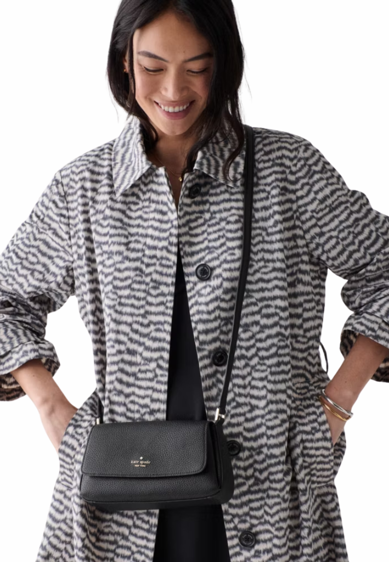 Kate Spade Sutton Mini Flap Crossbody Bag In Black KO122