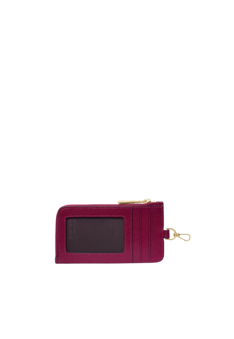 Kate Spade Card Case Lanyard In Dark Rasberry KP247