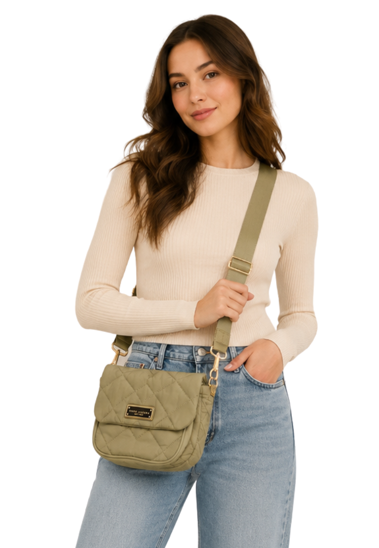 Marc Jacobs Quilted Nylon Messenger Bag In Reed 4F5HMS018H02