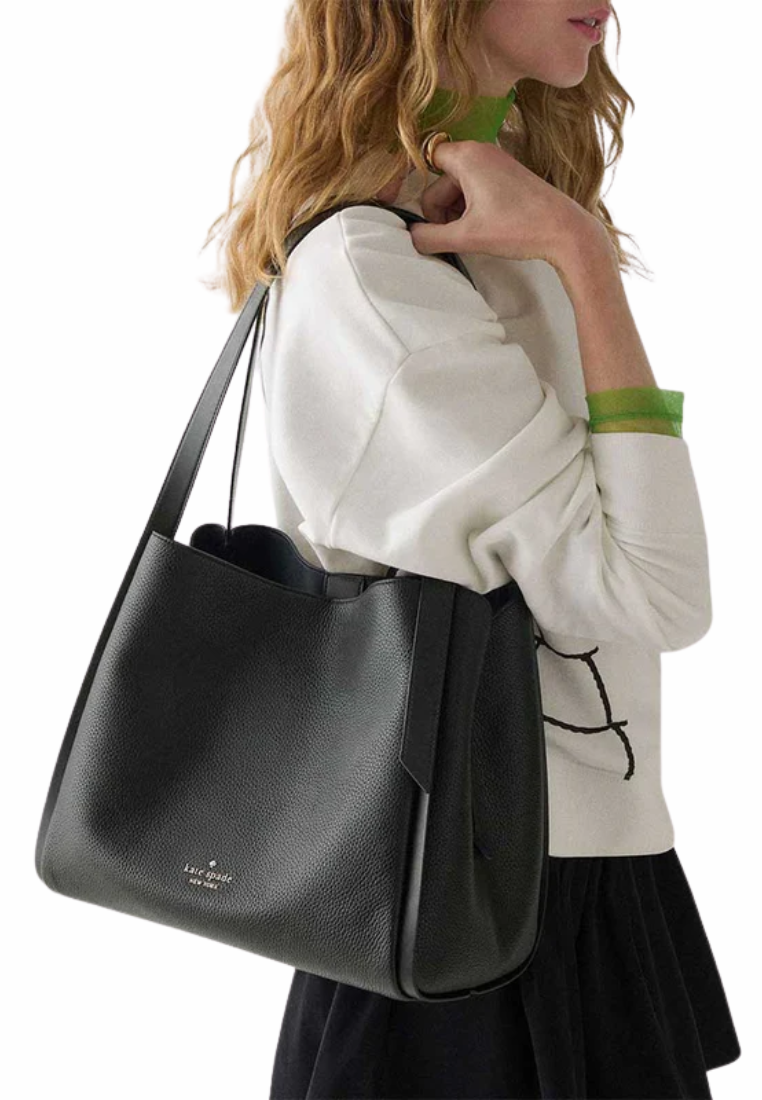Kate Spade Knott Large Carryall Shoulder Bag In Black KM663
