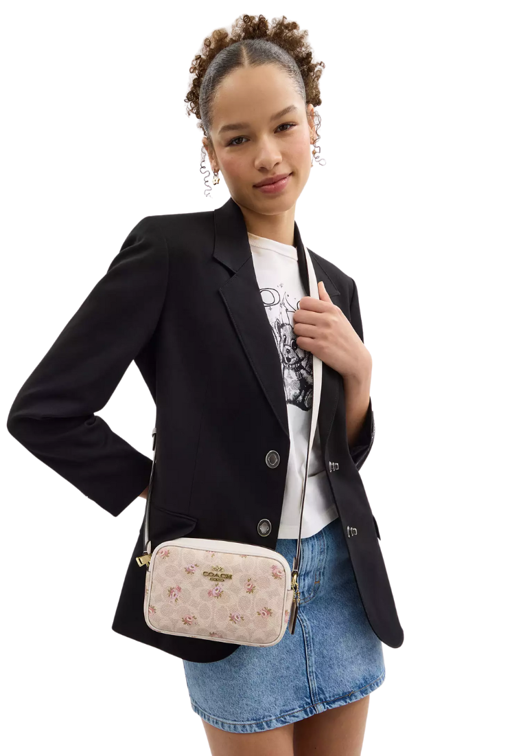 Coach Mini Jamie Camera Bag With Floral Print In Sand Multi CBA86