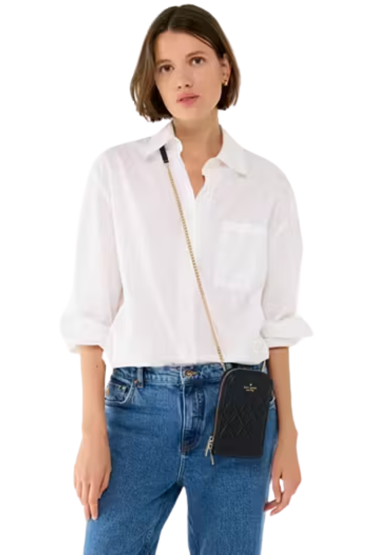 Kate Spade Carey Quilted North South Phone Crossbody Bag In Black KC597