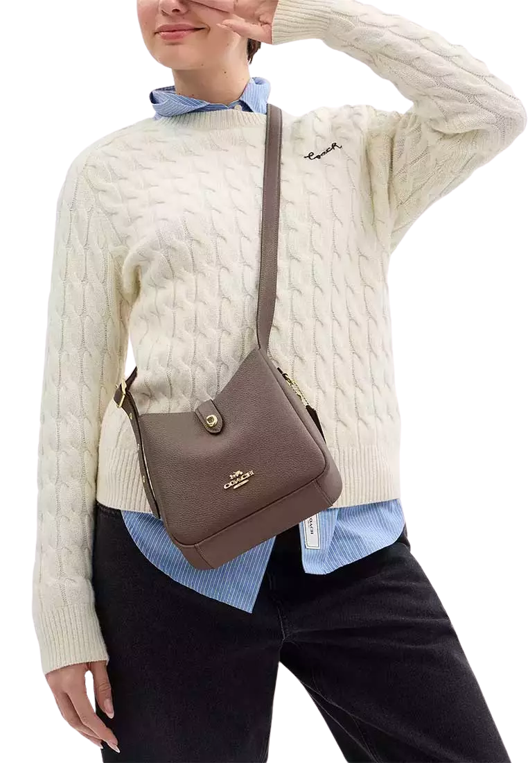 Coach Hadley Mini Crossbody Bag In Dark Stone CAL60