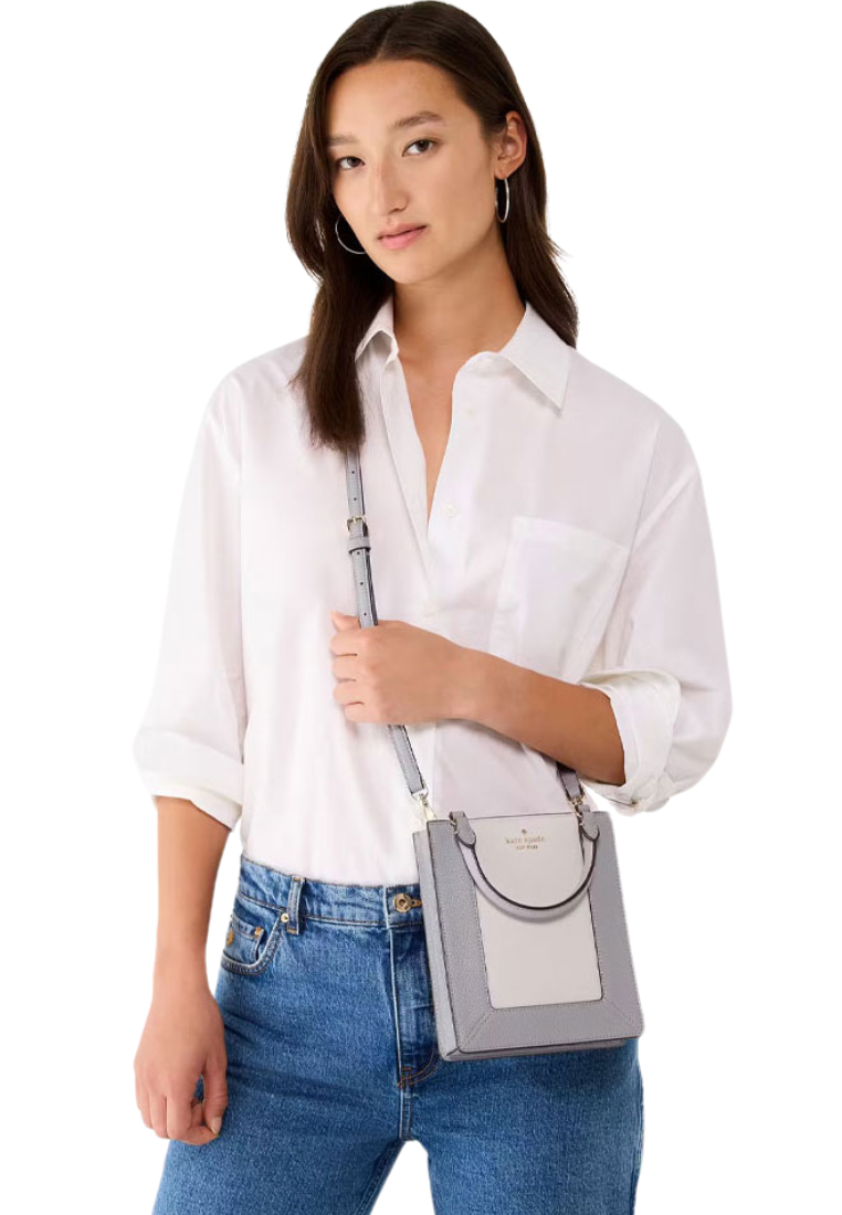 Kate Spade Lena Colorblock Tote Bag In Mountain Grey KI885