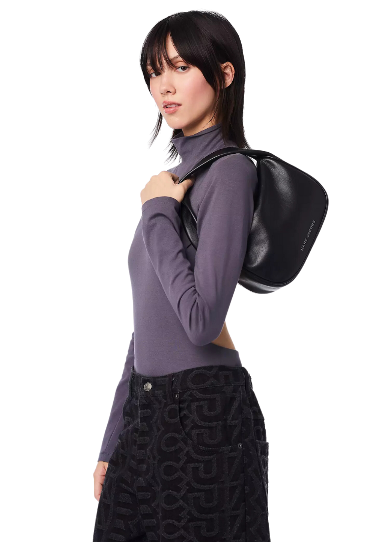 Marc Jacobs The Pushlock Mini Hobo Shoulder Bag In Black H212L01RE22