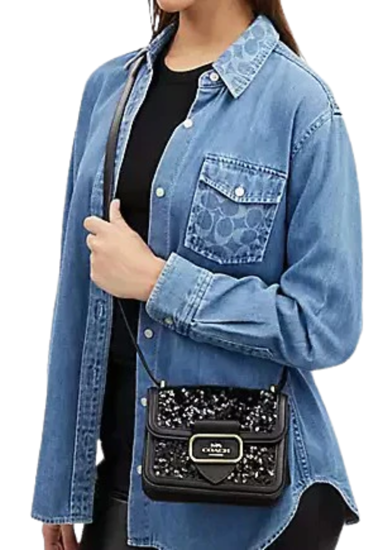 Coach Morgan Crossbody Bag Square In Black CO922