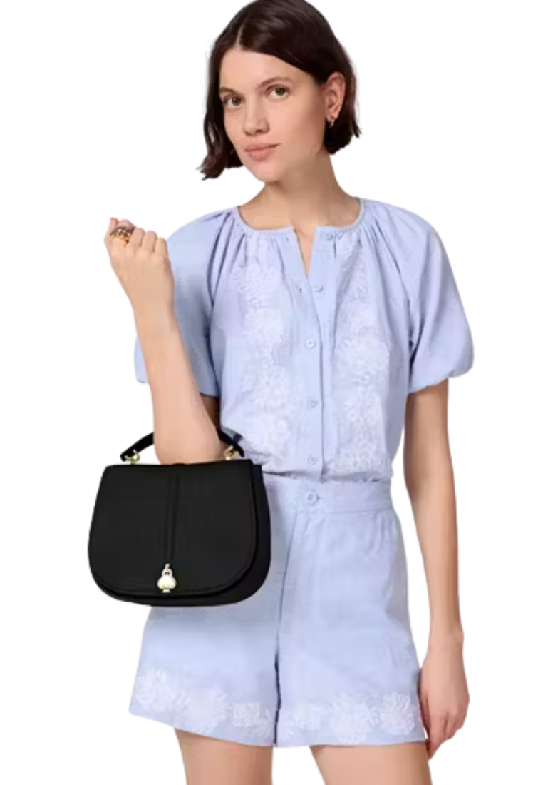 Kate Spade Kayla Saddle Bag In Black KL025