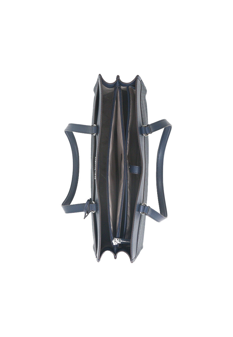 Michael Kors Jet Set Travel Large Signature Logo Pocket Tote Bag In Admiral 35F4STVT9B