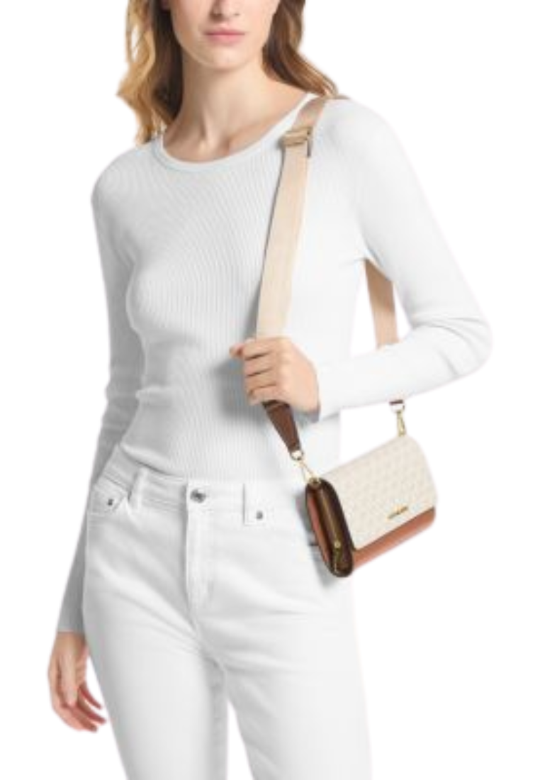 Michael Kors Jet Set Large Smartphone Convertible Crossbody Bag In Vanilla 35S4GTTC7B