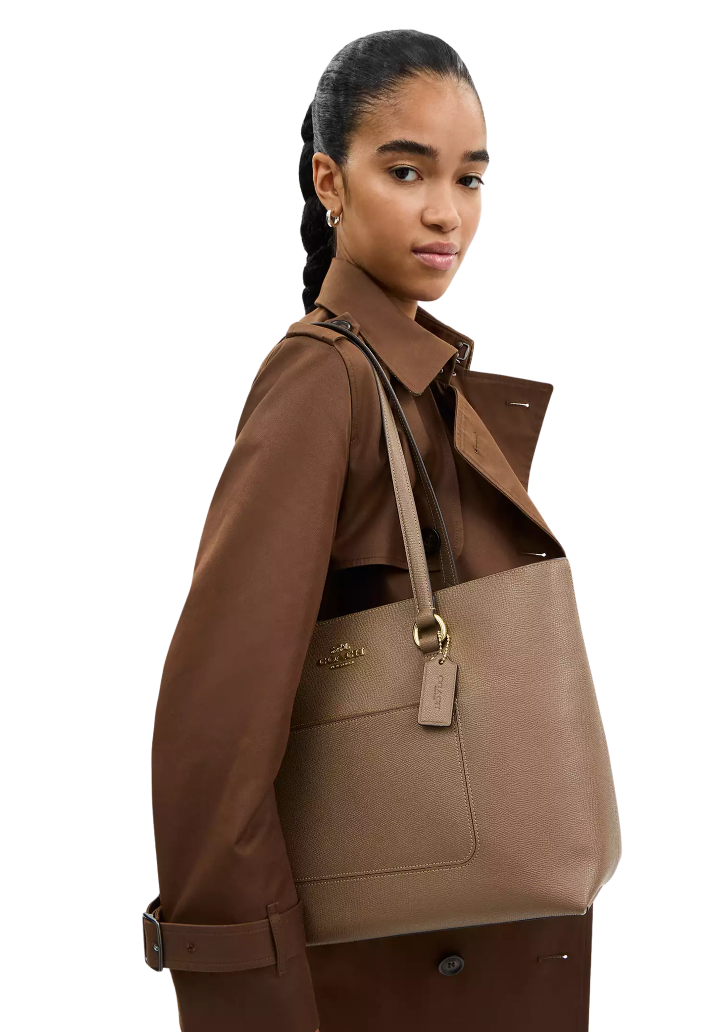 Coach Station Tote Bag In Dark Stone CCD71