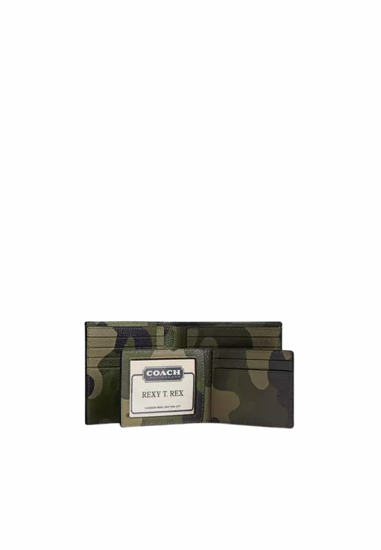 Coach 3-In-1 Wallet With Camo Print And Coach Graphic In Camo CZ052