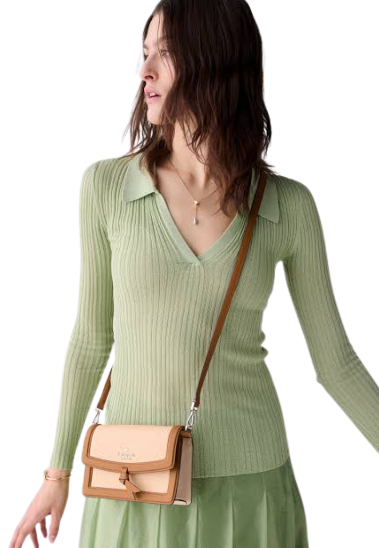 Kate Spade Knott Mini Crossbody Bag In Crisp Peach Multi KM610