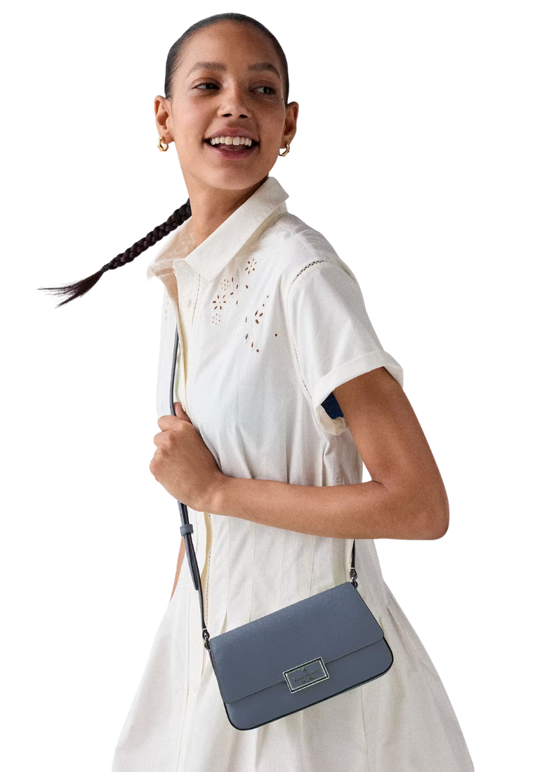 Kate Spade Reegan Mini Flap Crossbody Bag In Cinder Grey KM532