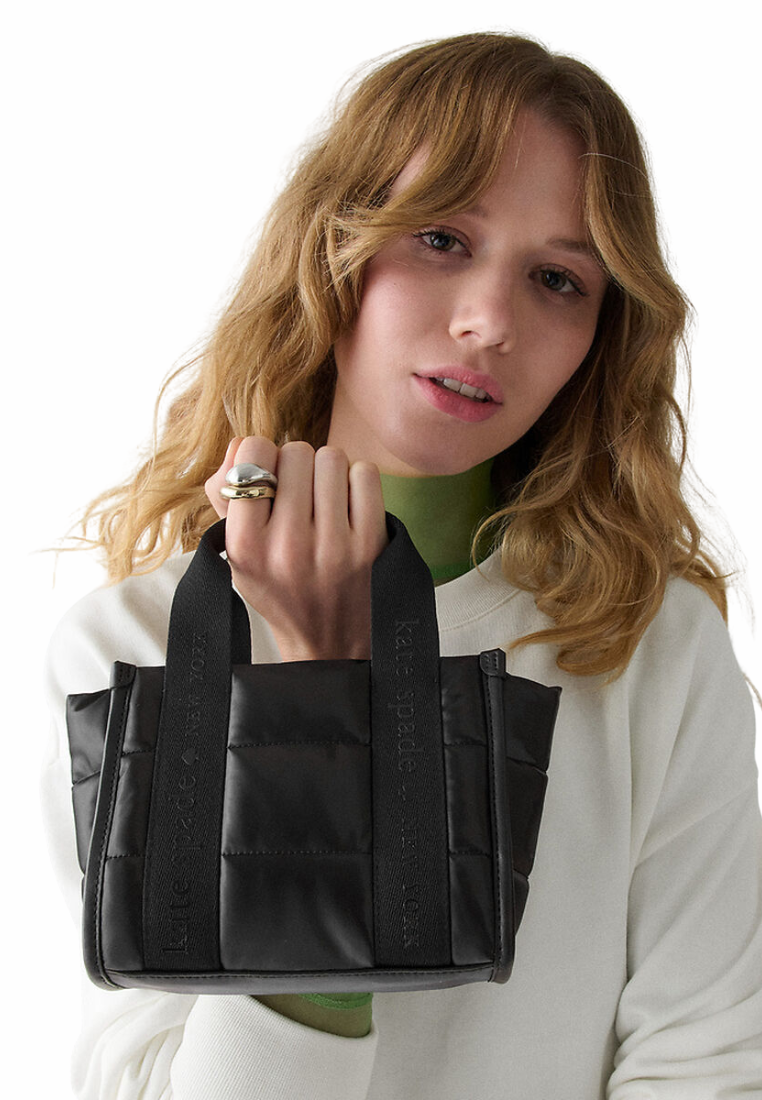 Kate Spade Kip Puffy Mini Tote Bag In Black KM668