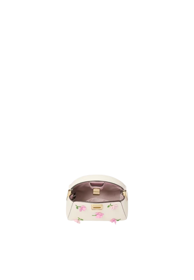 Kate Spade Phoebe Floral Applique Mini Top Handle In Meringue KK139