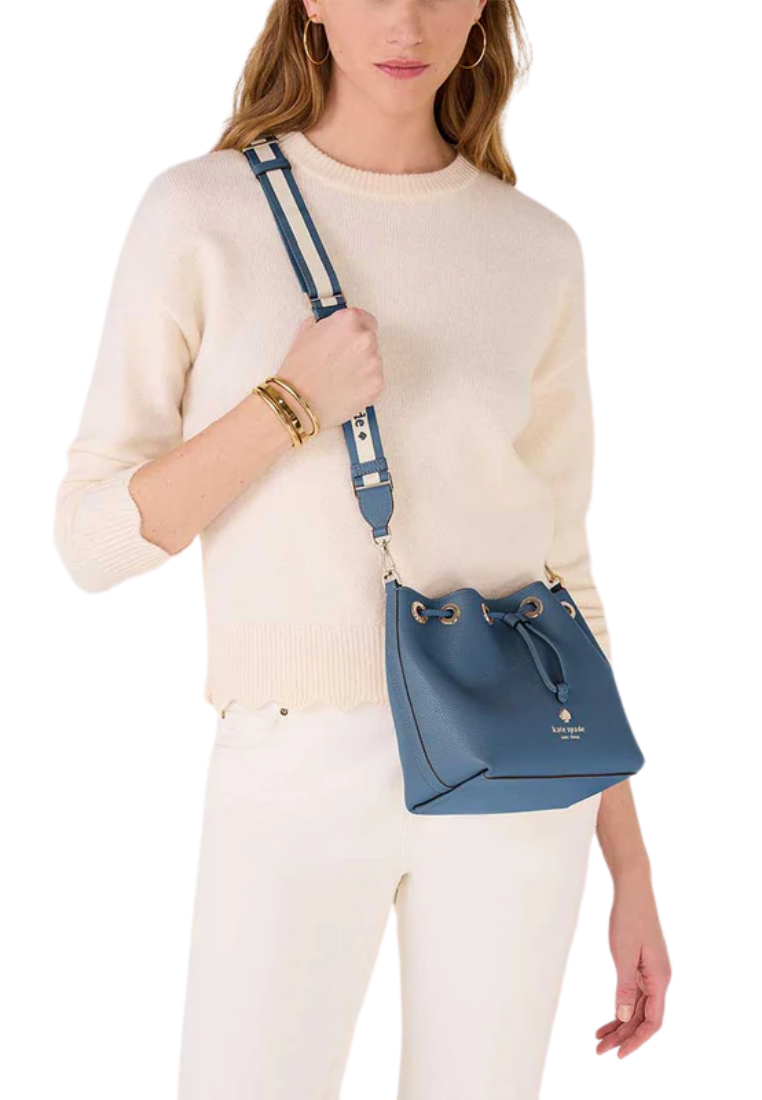 Kate Spade Emma Small Bucket Bag In Blue Stone KK071