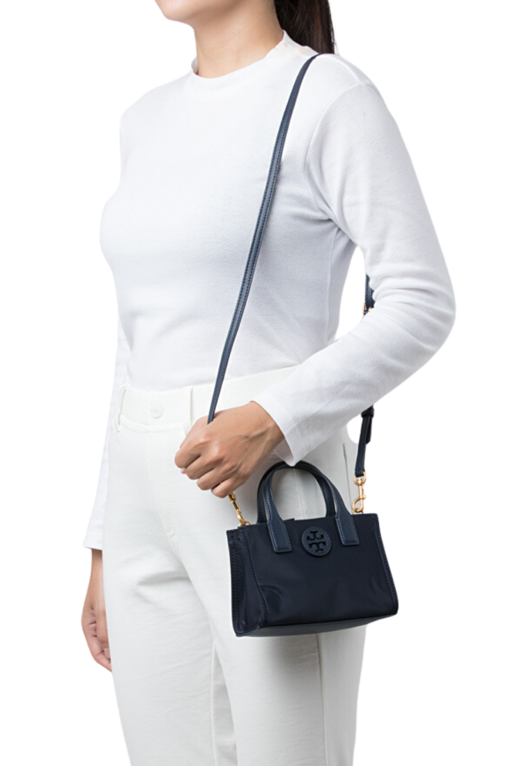 Tory Burch Ella Mini Tote Bag In Tory Navy 146437