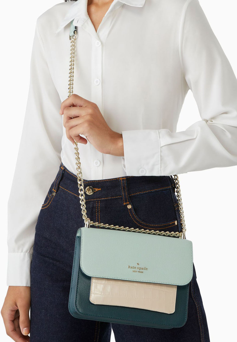 Kate Spade Remi K9445 Flap Chain Crossbody In Peacock Sapphire