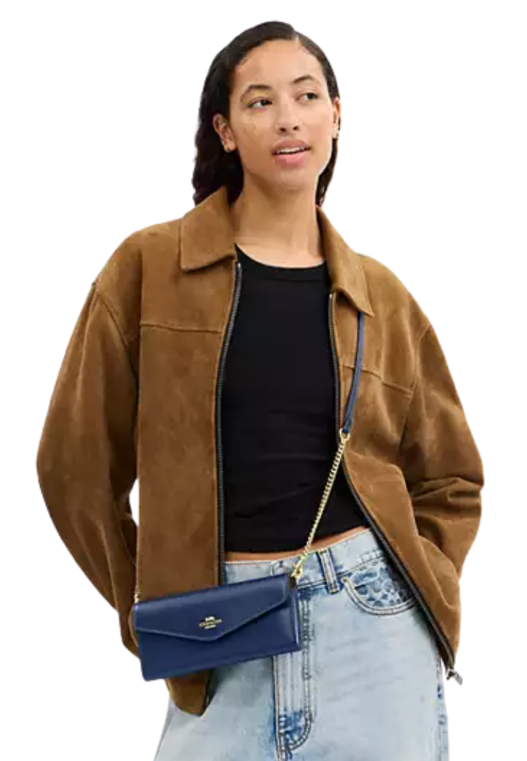 ( PREORDER ) Coach Klare With Chain Wallet In Deep Blue CBI22