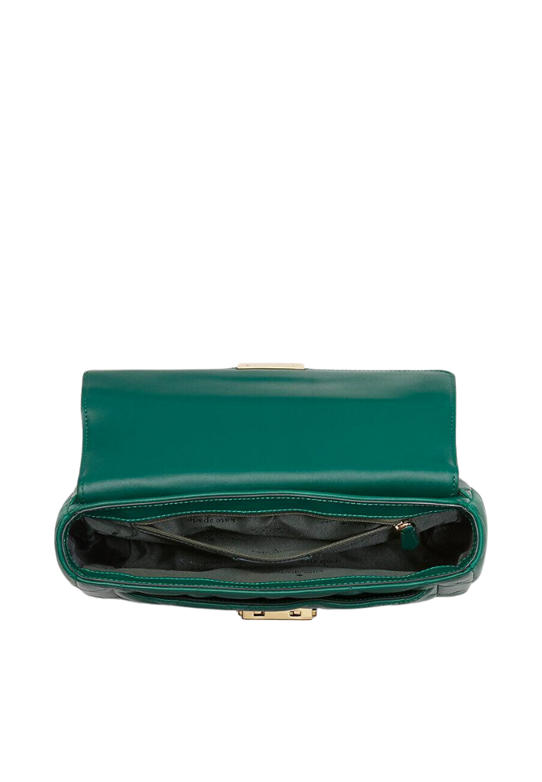 Kate Spade Carey Shoulder Bag Medium Flap In Deep Jade KA766