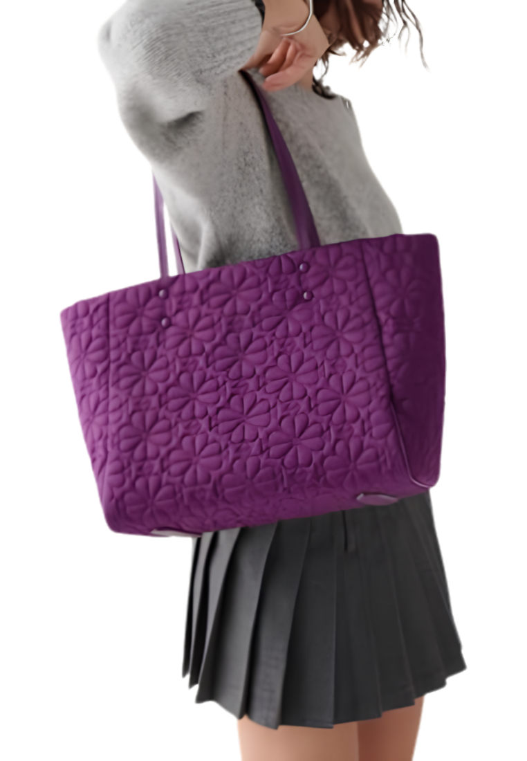 Kate Spade Tilly Tote Bag Quilted Medium In Night Shade KL194