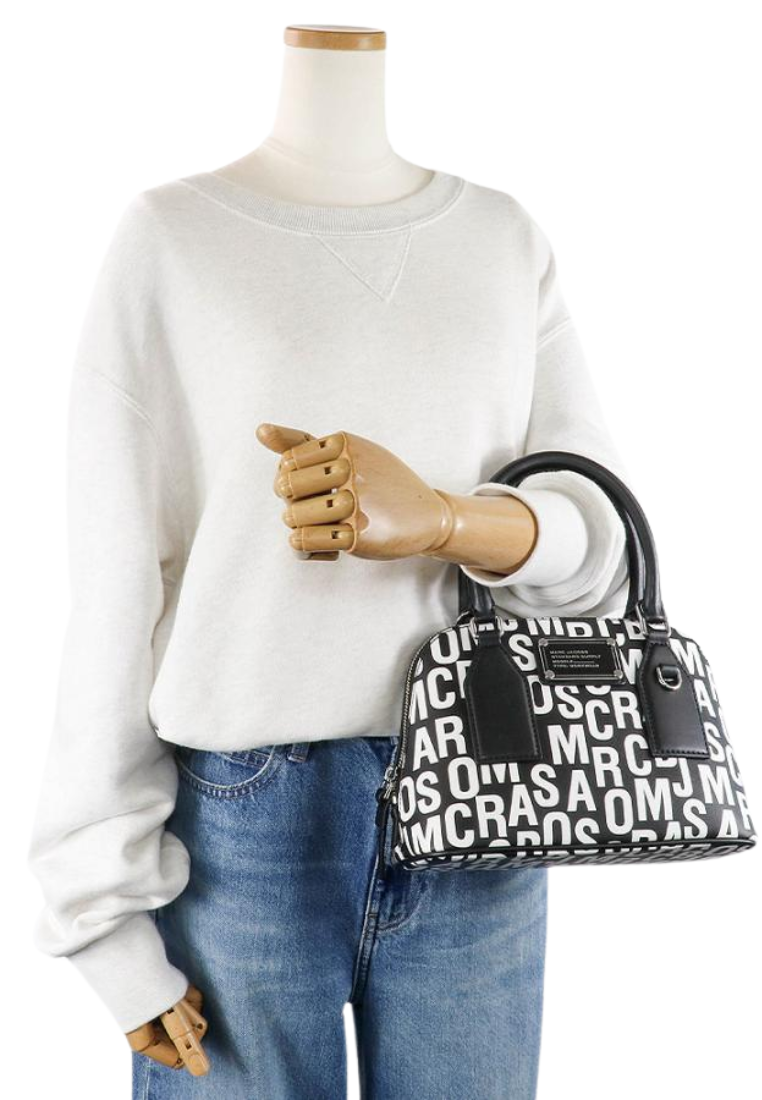 Marc Jacobs Small Dome Satchel Bag In Black White 4S4HSC005H02
