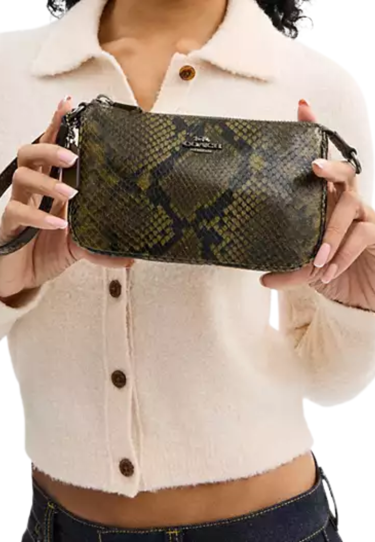 Coach Nolita 19 Shoulder Bag With Snake Print In Olive Multi CCF62