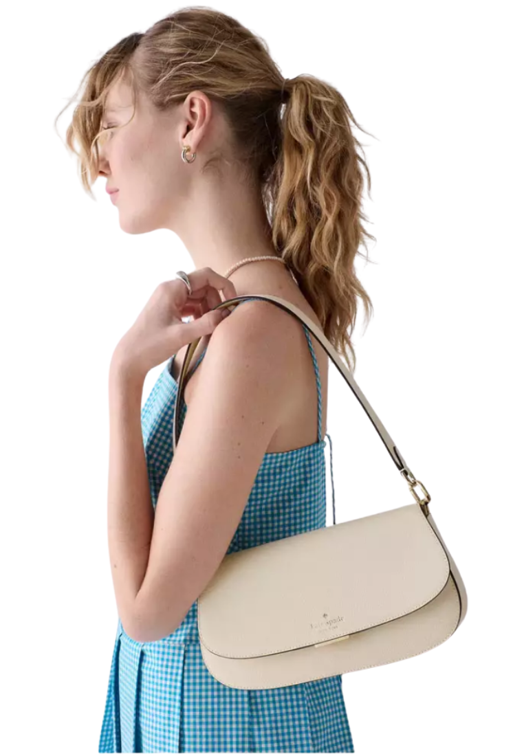 Kate Spade Quinn Shoulder Bag In Cashew Milk KN644