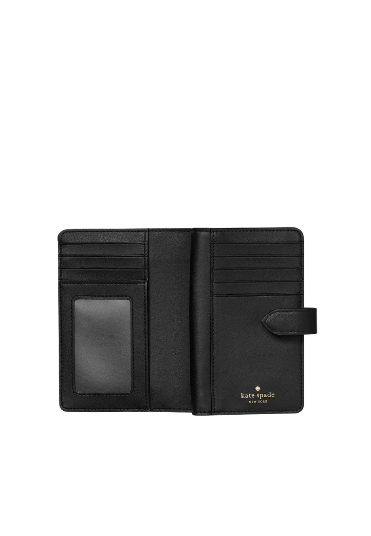 Kate Spade Quilted Medium Bifold Wallet In Black KN755