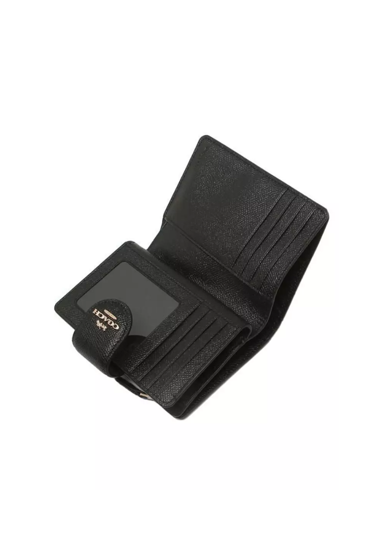 Coach Medium Corner 6390 Zip Wallet In Black