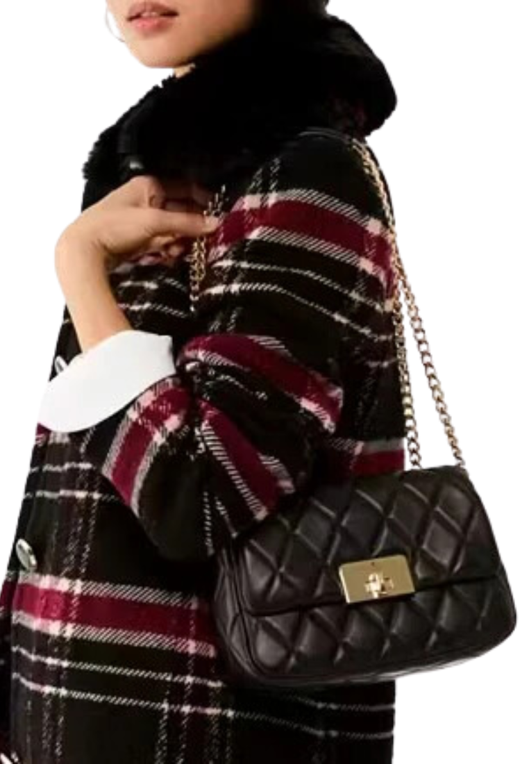 Kate Spade Carey Quilted Small Flap Crossbody Bag In Black KJ949