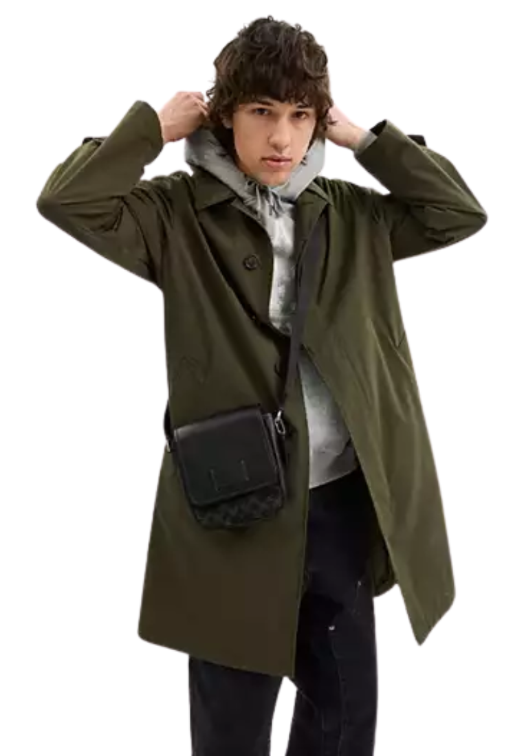 Coach Lucas Crossbody Bag Signature Denim In Black CAJ32