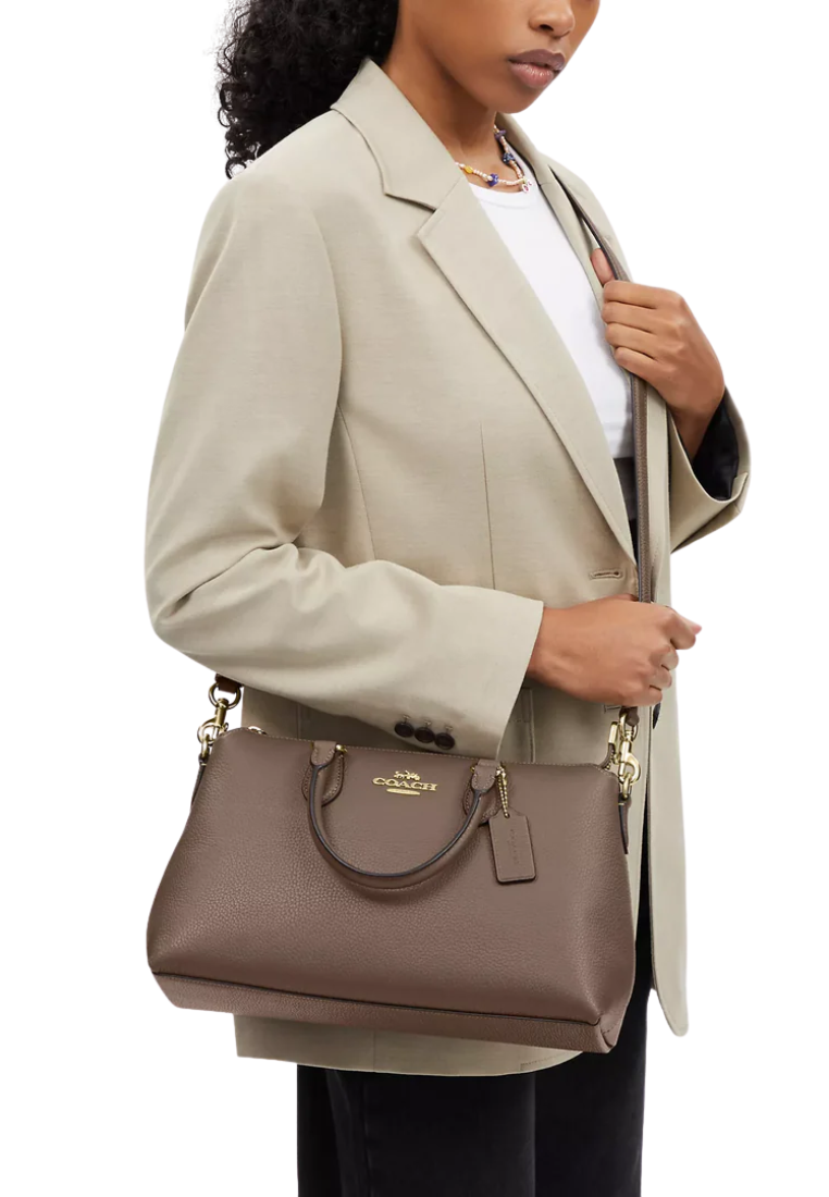 Coach Georgia Satchel Bag In Dark Stone CR156