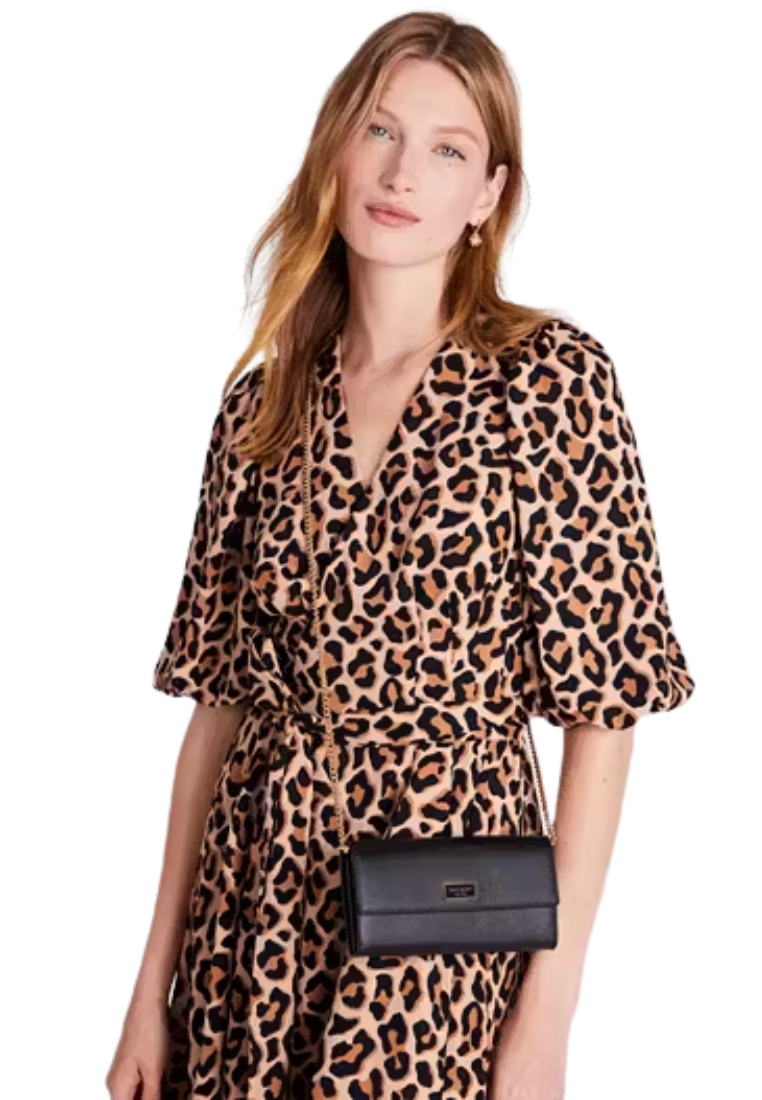 Kate Spade Katy Flap Continental Wallet Crossbody Bag In Black K8914