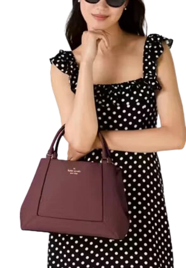 Kate Spade Lena Satchel Bag In Cherrywood KH434