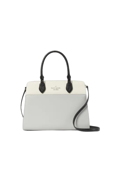 Kate Spade Madison Colorblock Crossbody Medium Satchel In Platinum Grey KC621