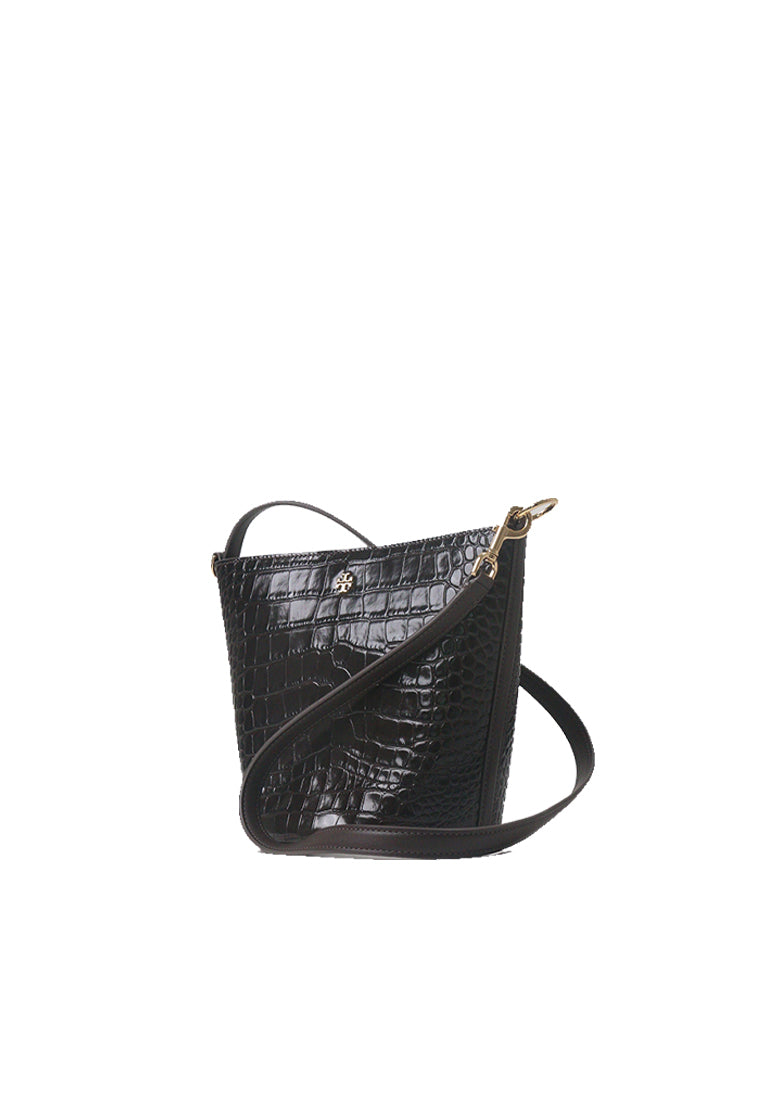 Tory Burch Blake Crossbody Bag Embossed In Dark Mahogany 159493