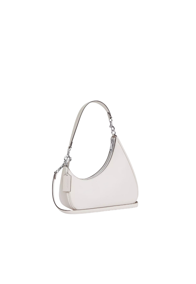 ( PREORDER ) Coach Twisted Teri Shoulder Bag In Silver Chalk CBI01