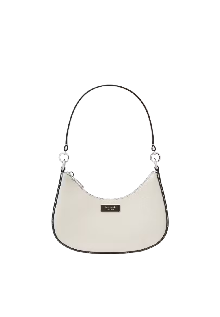 ( PREORDER ) Kate Spade Sam Icon Shiny Small Convertible Crossbody Bag In Parchment KG099