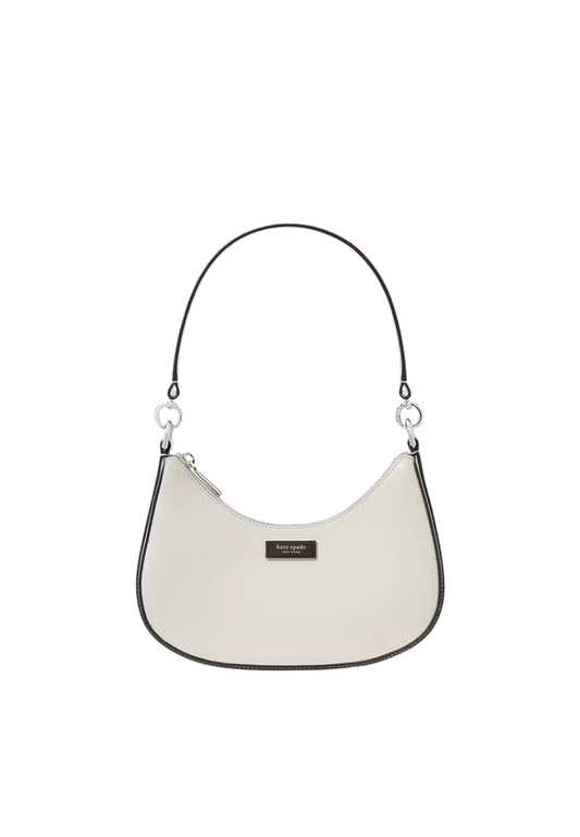 ( PREORDER ) Kate Spade Sam Icon Shiny Small Convertible Crossbody Bag In Parchment KG099
