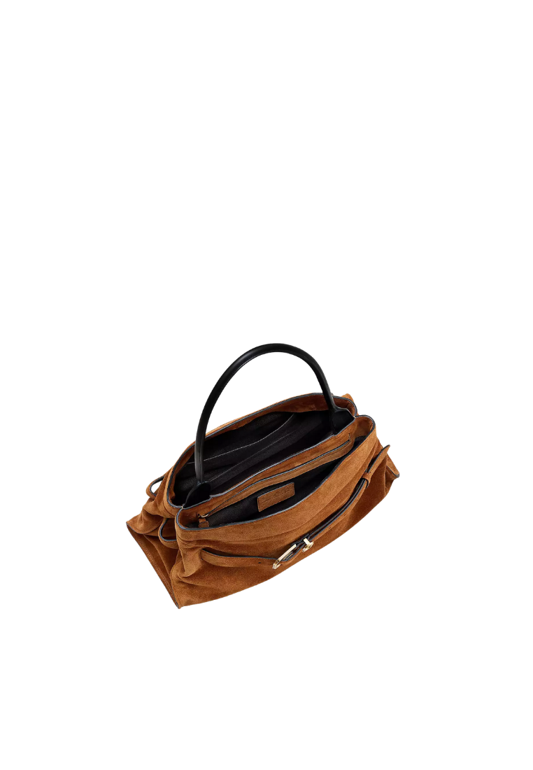 ( PREORDER ) Marc Jacobs The Suede Dakota Satchel Bag In Copper 2F5HSC009H01