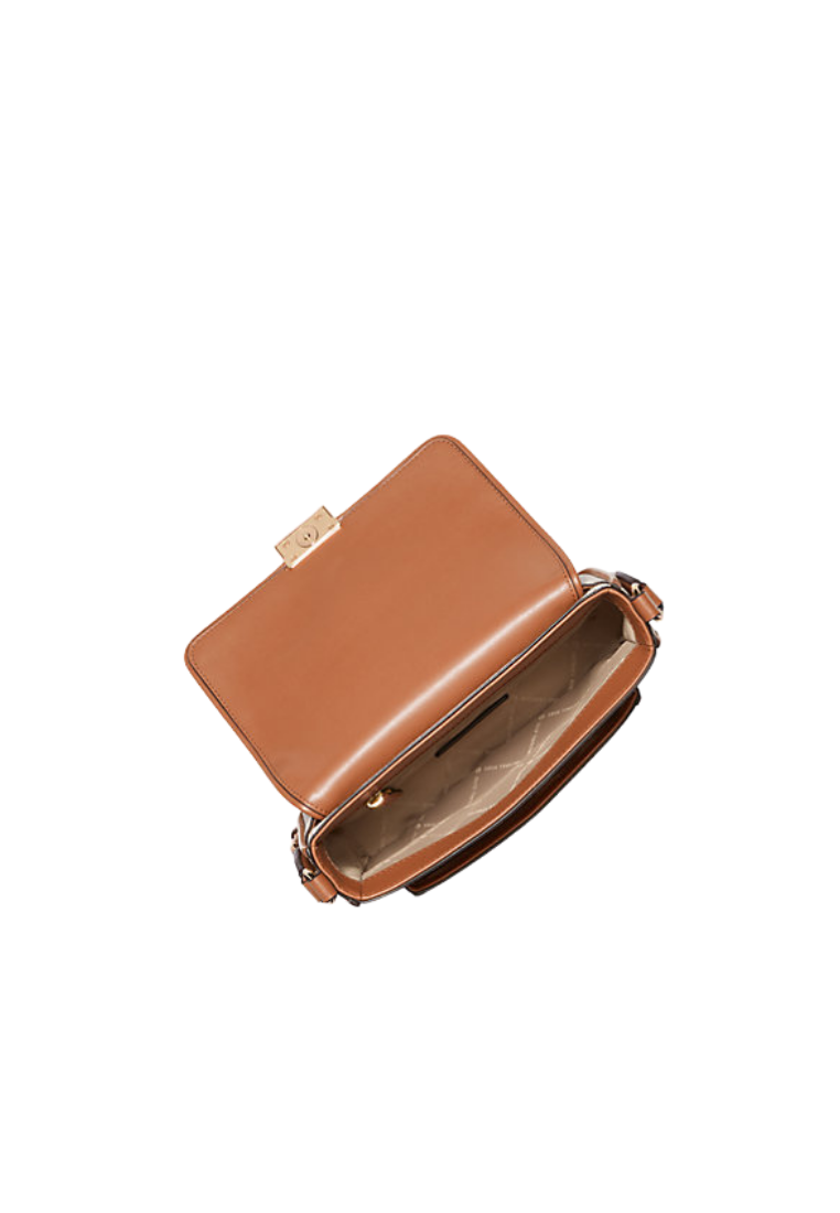 ( PREORDER ) Michael Kors Bradshaw Medium Signature Logo Messenger Bag In Vanilla 35R5G2BM8B